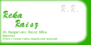 reka raisz business card